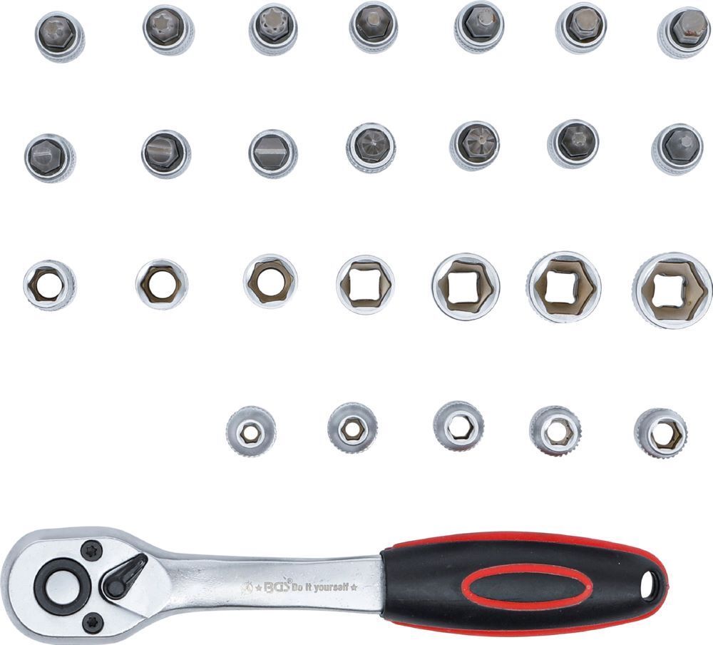 Produktbild Steckschlüssel Satz Antrieb 1/4 Zoll 4 - 13 mm 27 teilig bild 3