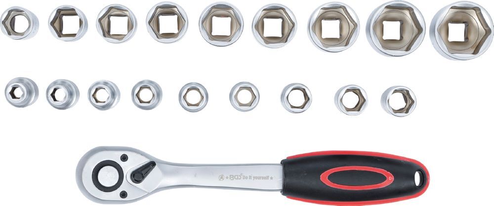 Produktbild Steckschlüssel Satz Antrieb 1/2 Zoll 8 - 32 mm 19 teilig bild 3