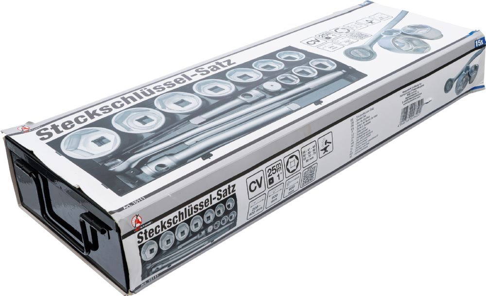 Produktbild Steckschlüssel Satz Antrieb 1 Zoll 36 - 80 mm 15 teilig bild 8