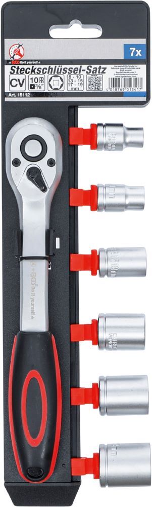 Produktbild Steckschlüssel Satz Antrieb 3/8 Zoll 8 - 19 mm 7 teilig bild 5