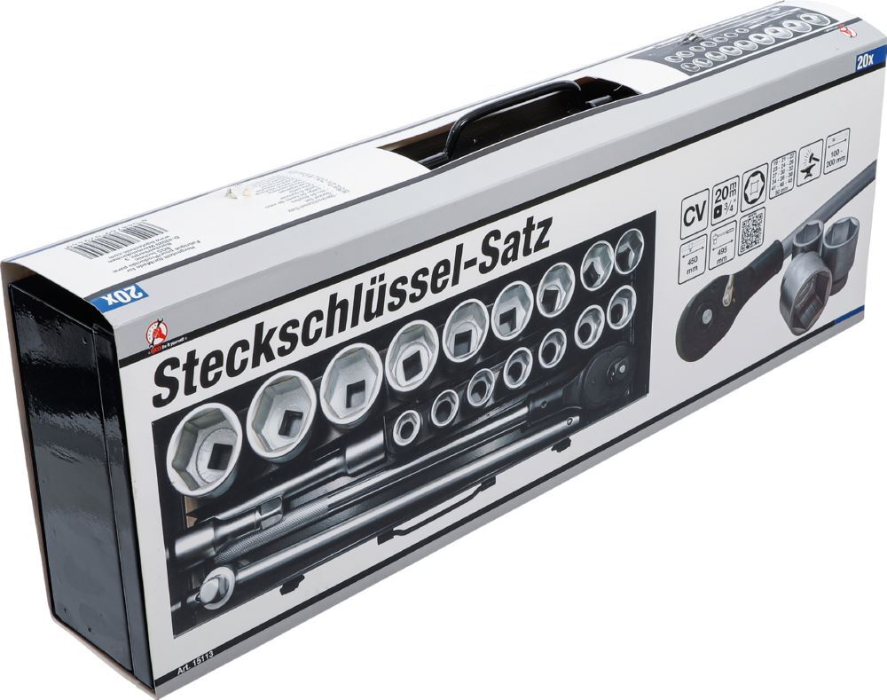 Produktbild Steckschlüssel Satz Antrieb 3/4 Zoll 19 - 50 mm 20 teilig bild 8