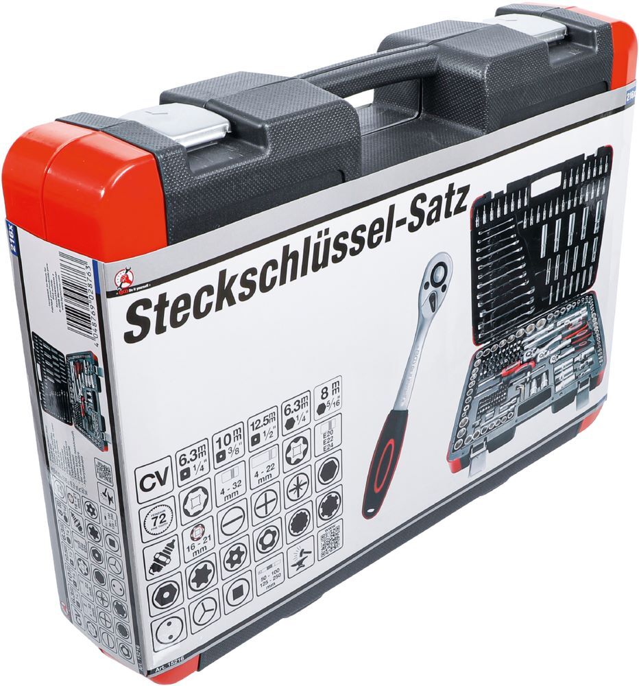 BGS Diy Steckschlüssel Satz 216 teilig Antrieb 6,3 mm / 10 mm / 12,5 mm Produktbild BGS Diy Steckschlüssel Satz 216 teilig Antrieb 6,3 mm / 10 mm / 12,5 mm bild 8