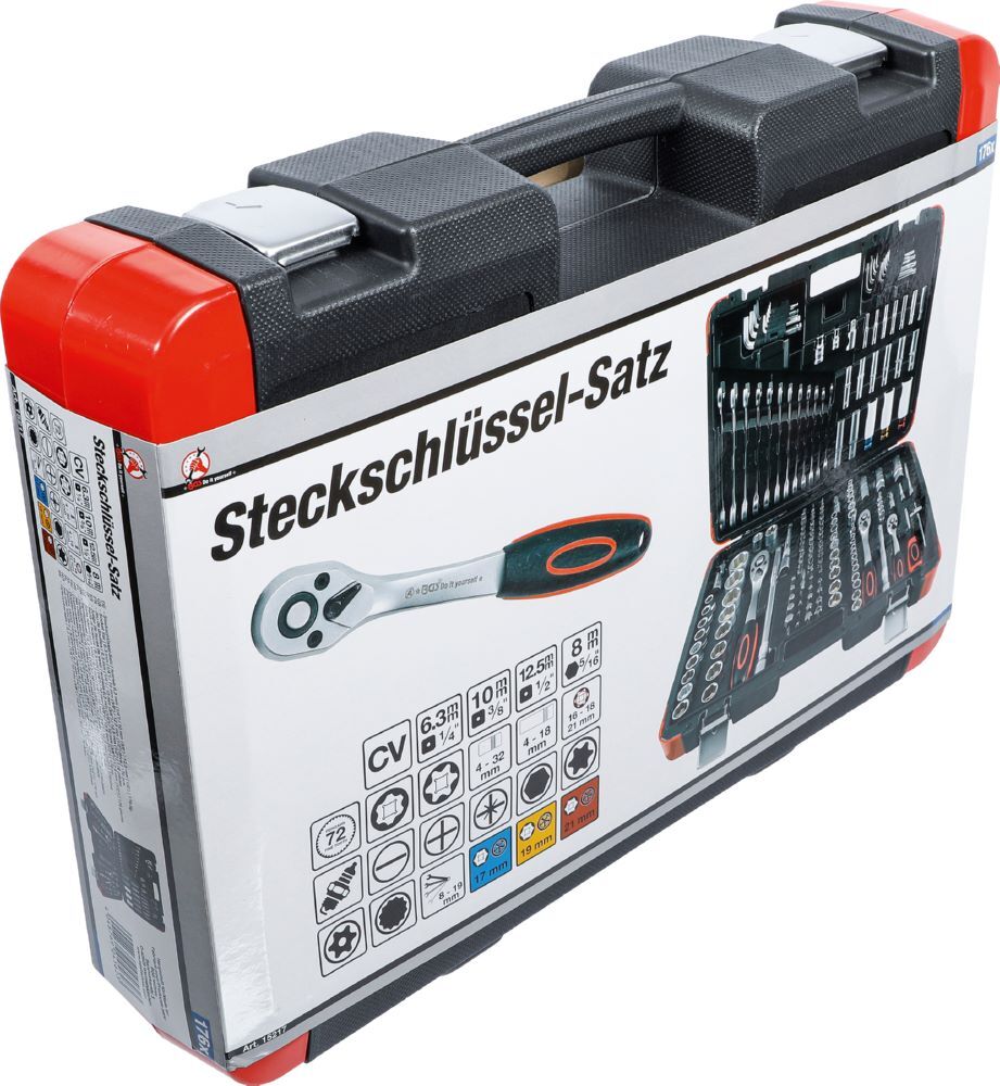 BGS Diy Steckschlüssel Satz 176 teilig Antrieb 6,3 mm / 10 mm / 12,5 mm Produktbild BGS Diy Steckschlüssel Satz 176 teilig Antrieb 6,3 mm / 10 mm / 12,5 mm bild 8