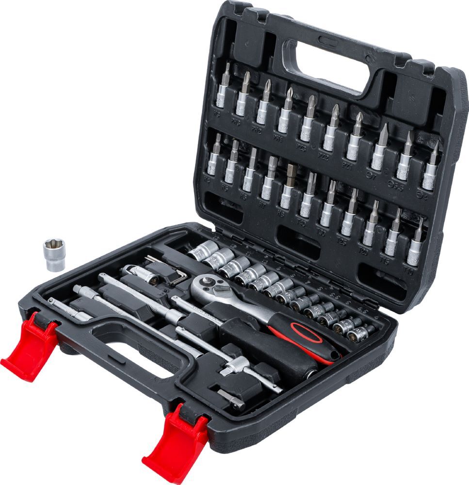 Produktbild Steckschlüssel Satz Antrieb 6,3 mm 1/4 Zoll 46 teilig bild 3