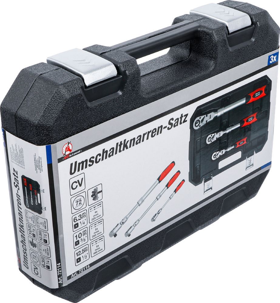 Produktbild Umschaltknarren Satz ausziehbar abwinkelbar 3 teilig bild 8