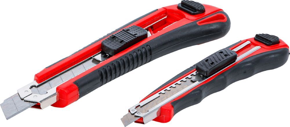 BGS Diy Universal Abbrechmesser Satz Klingenbreite 9 / 18 mm 2 teilig Produktbild BGS Diy Universal Abbrechmesser Satz Klingenbreite 9 / 18 mm 2 teilig