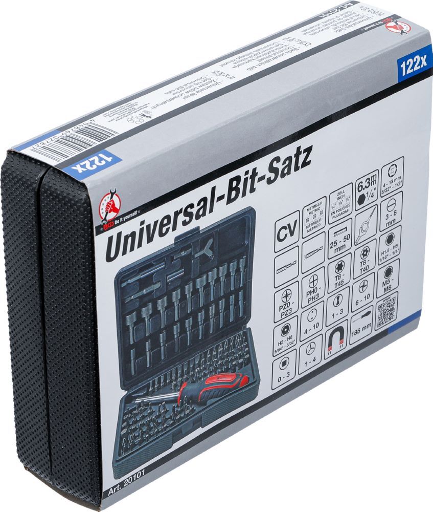 Produktbild Universal Bit Satz Antrieb Außensechskant 1/4 Zoll 122 teilig bild 6