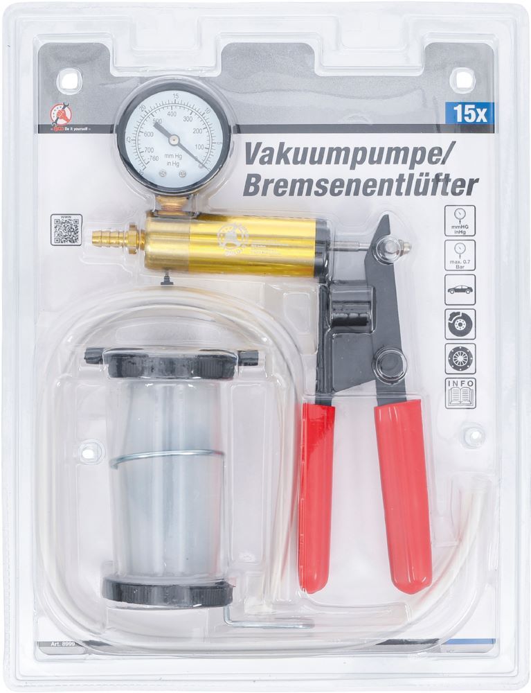 BGS Diy Vakuumpumpe / Bremsenentlüfter max. 0,7 bar BGS Diy Vakuumpumpe / Bremsenentlüfter max. 0,7 bar