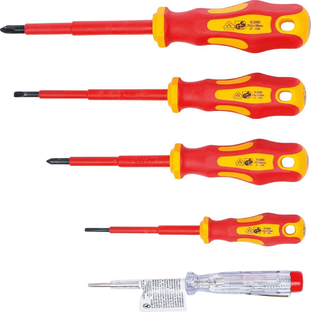 BGS Diy VDE Elektriker Schraubendreher Satz Schlitz/Kreuzschlitz 5 teilig Produktbild BGS Diy VDE Elektriker Schraubendreher Satz Schlitz/Kreuzschlitz 5 teilig bild 2