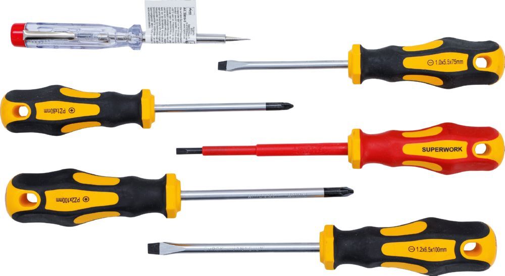 BGS Diy VDE Elektriker Schraubendreher Satz Schlitz / Kreuzschlitz 6 teilig Produktbild BGS Diy VDE Elektriker Schraubendreher Satz Schlitz / Kreuzschlitz 6 teilig