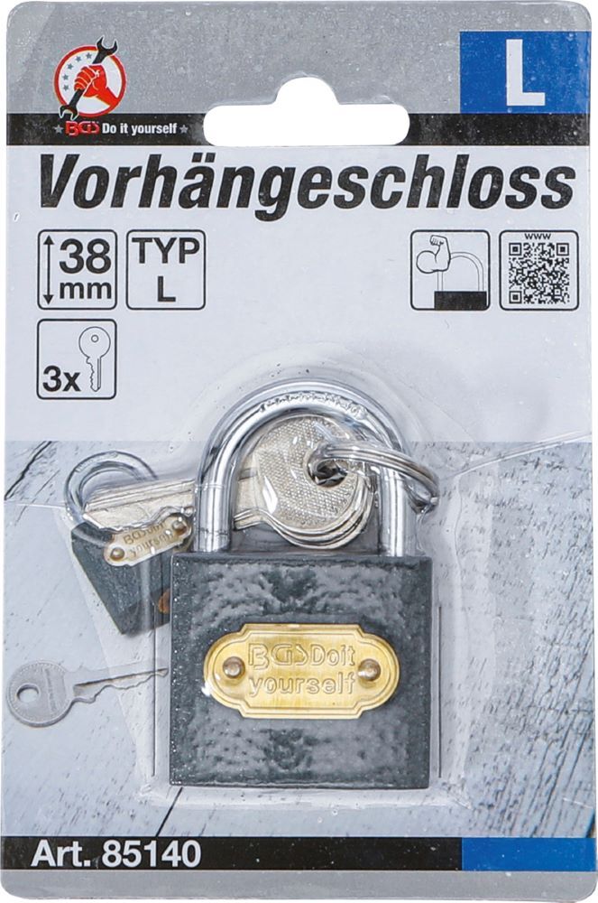 Produktbild Vorhängeschloss Typ L 38 mm bild 2
