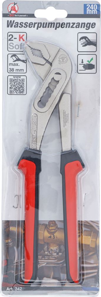 BGS Diy Wasserpumpenzange 240 mm Rot Produktbild BGS Diy Wasserpumpenzange 240 mm Rot bild 4