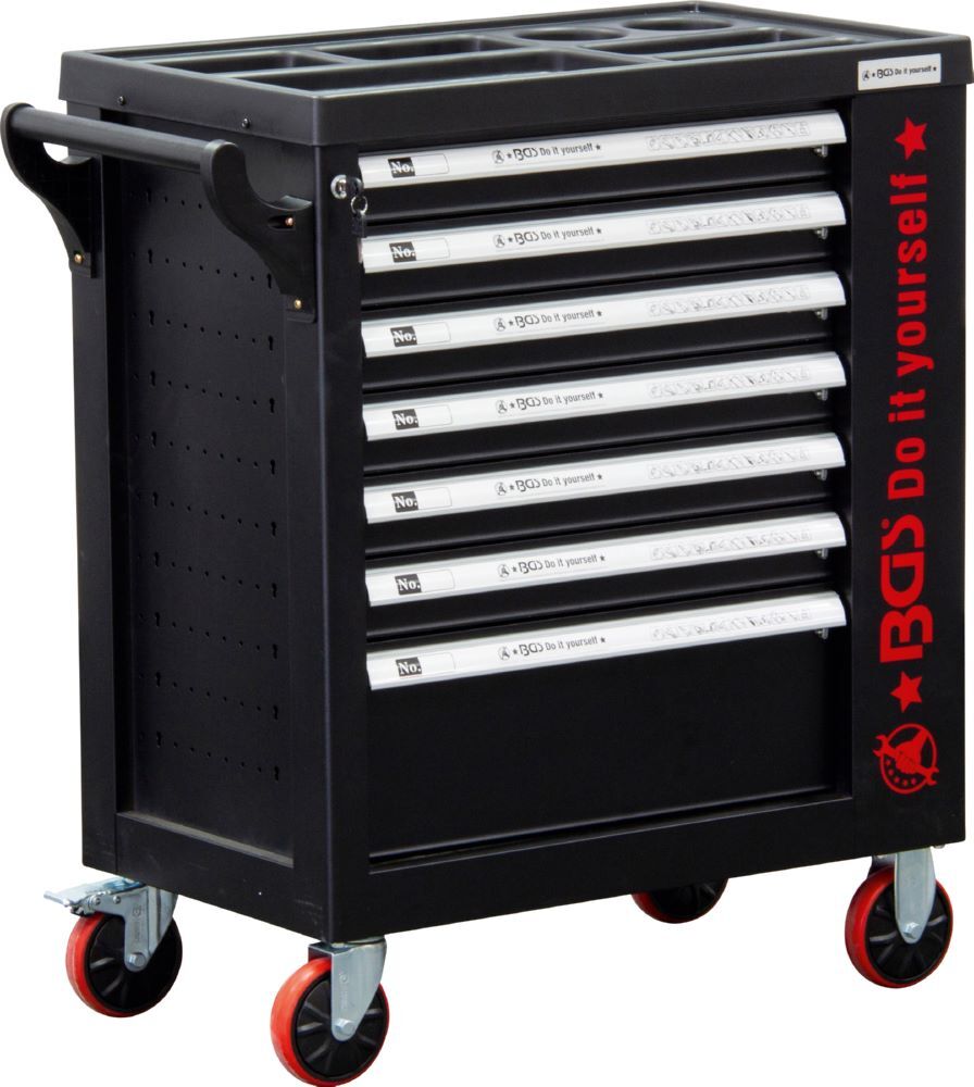BGS Diy Werkstattwagen 7 Schubladen 1 Seitentür Höhe 969,7 mm Produktbild BGS Diy Werkstattwagen 7 Schubladen 1 Seitentür Höhe 969,7 mm
