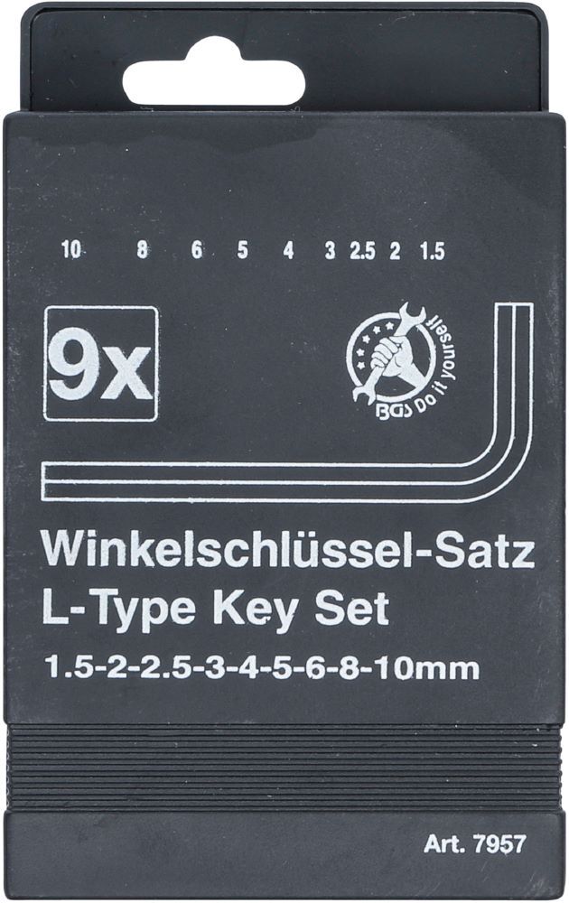 BGS Diy Winkelschlüssel Satz 1,5 - 10 mm Innensechskant Produktbild BGS Diy Winkelschlüssel Satz 1,5 - 10 mm Innensechskant bild 3