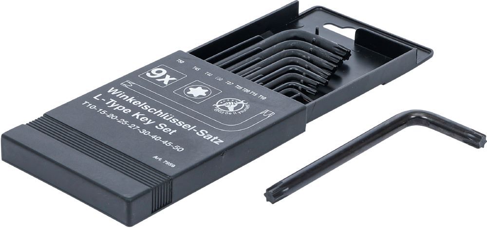 BGS Diy Winkelschlüssel Satz T-Profil für Torx T10 - T50 9 teilig Produktbild BGS Diy Winkelschlüssel Satz T-Profil für Torx T10 - T50 9 teilig bild 2