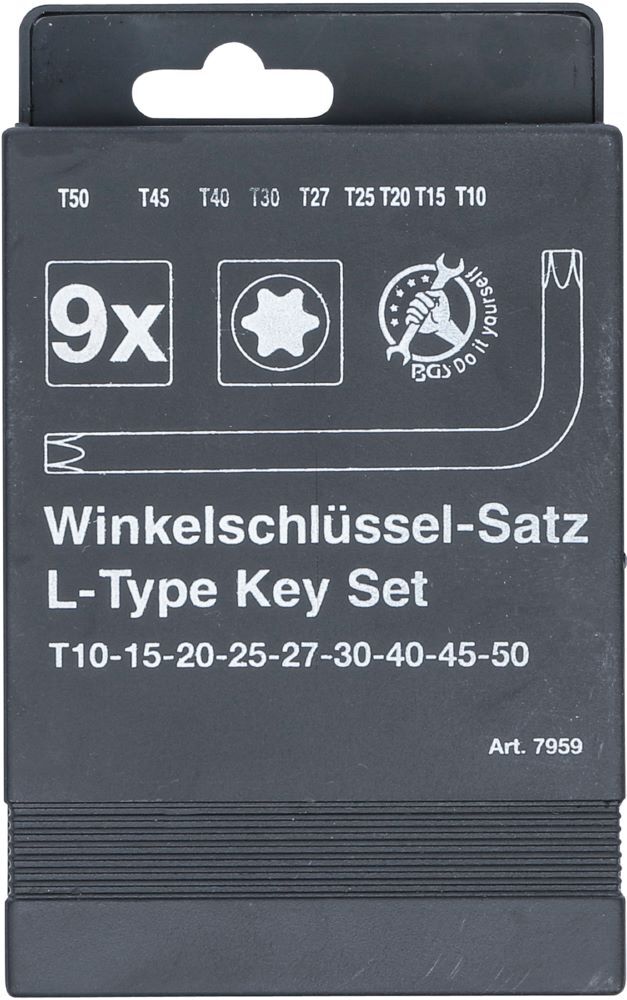 BGS Diy Winkelschlüssel Satz T-Profil für Torx T10 - T50 9 teilig Produktbild BGS Diy Winkelschlüssel Satz T-Profil für Torx T10 - T50 9 teilig bild 3