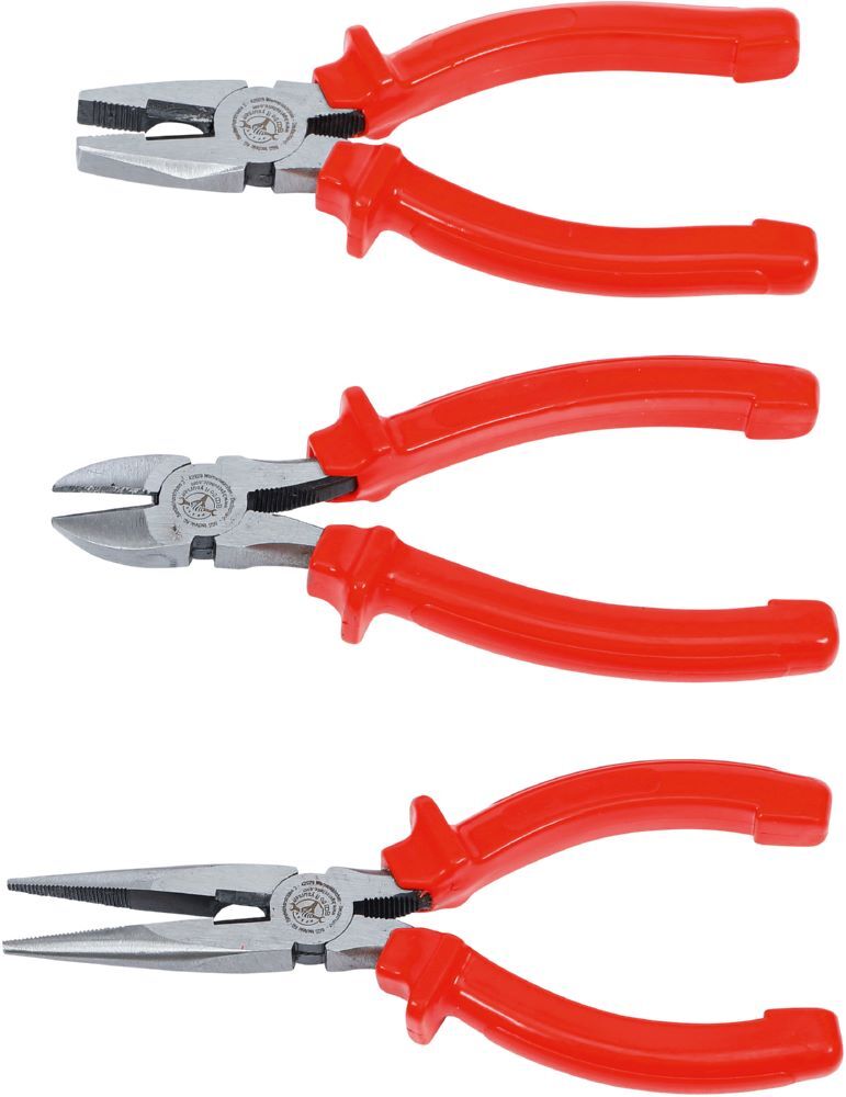 BGS Diy Zangen Satz 3 teilig Rot Produktbild BGS Diy Zangen Satz 3 teilig Rot