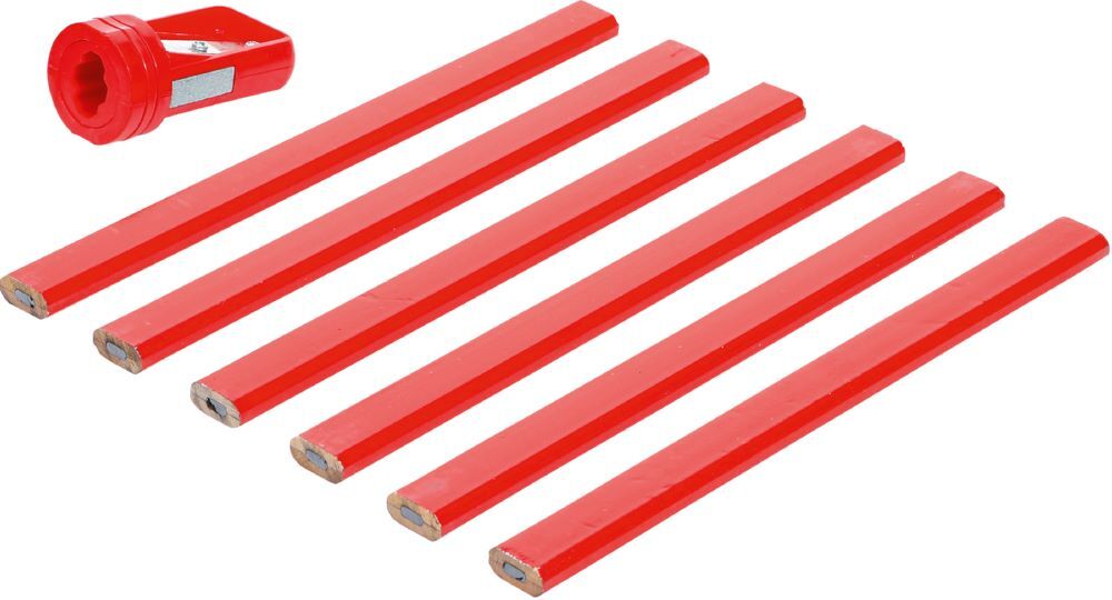 Produktbild Zimmermannsbleistifte 175 mm mit Spitzer 7 teilig bild 2