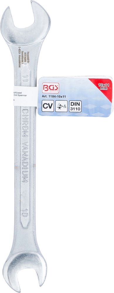 BGS Doppel Maulschlüssel 10 x 11 mm Produktbild BGS Doppel Maulschlüssel 10 x 11 mm bild 4