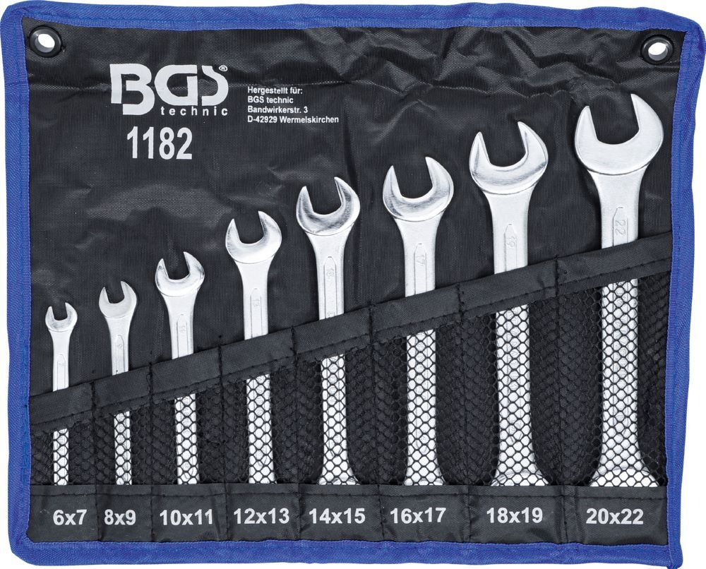 BGS Doppel Maulschlüssel Satz 6 x 7 - 20 x 22 mm 8 teilig Produktbild BGS Doppel Maulschlüssel Satz 6 x 7 - 20 x 22 mm 8 teilig bild 4