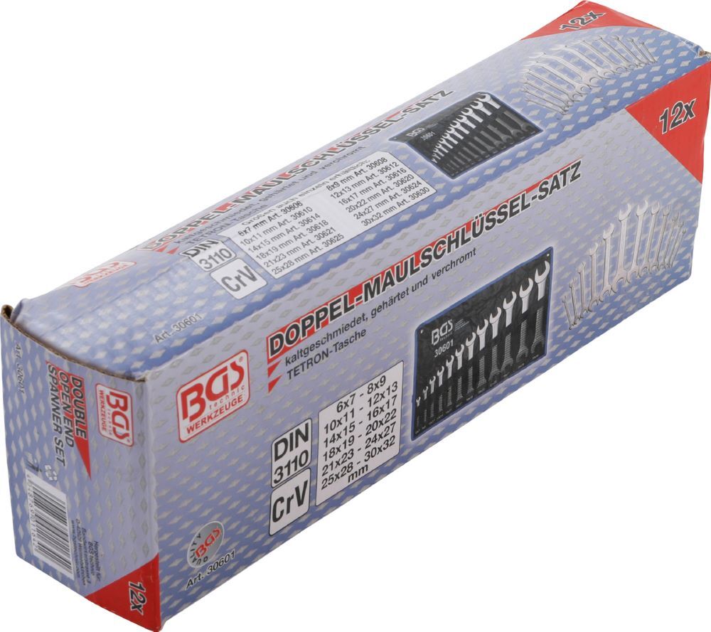 BGS Doppel Maulschlüssel Satz 6 - 32 mm 12 teilig Produktbild BGS Doppel Maulschlüssel Satz 6 - 32 mm 12 teilig bild 5