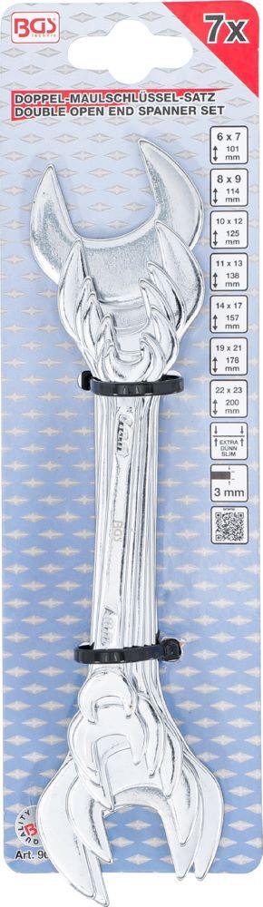 BGS Doppel Maulschlüssel Satz extra flach 6 - 23 mm 7 teilig Produktbild BGS Doppel Maulschlüssel Satz extra flach 6 - 23 mm 7 teilig bild 4