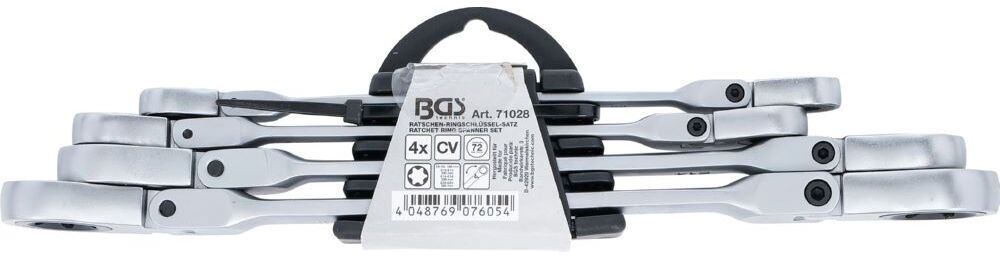 Produktbild BGS Doppel Ratschen Ringschlüssel Satz E6 - E24 4 teilig mit E-Profil Ringköpfen bild 7