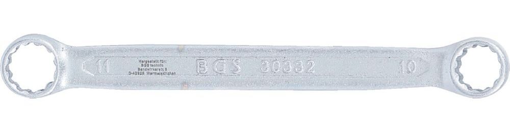 BGS Doppel Ringschlüssel 10 x 11 mm extra flach Produktbild BGS Doppel Ringschlüssel 10 x 11 mm extra flach bild 4