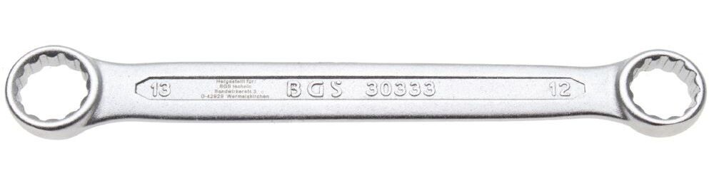 BGS Doppel Ringschlüssel 12 x 13 mm extra flach Produktbild BGS Doppel Ringschlüssel 12 x 13 mm extra flach