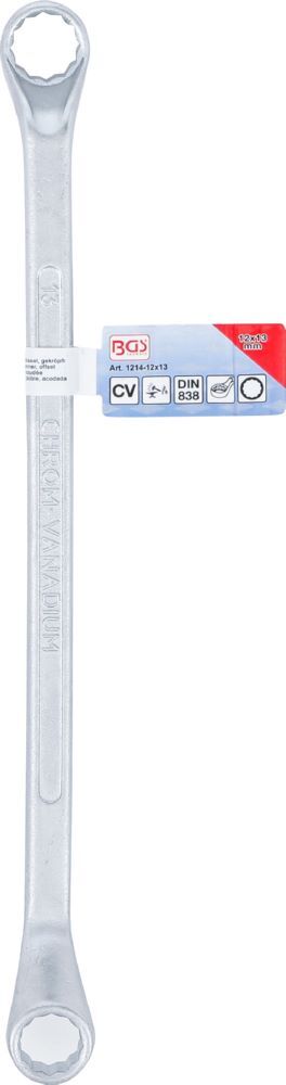 BGS Doppel Ringschlüssel 12 x 13 mm gekröpft Produktbild BGS Doppel Ringschlüssel 12 x 13 mm gekröpft bild 4