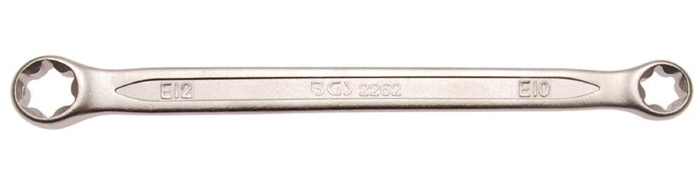 BGS Doppel Ringschlüssel E10 x E12 mit E-Profil-Ringköpfen Produktbild BGS Doppel Ringschlüssel E10 x E12 mit E-Profil-Ringköpfen