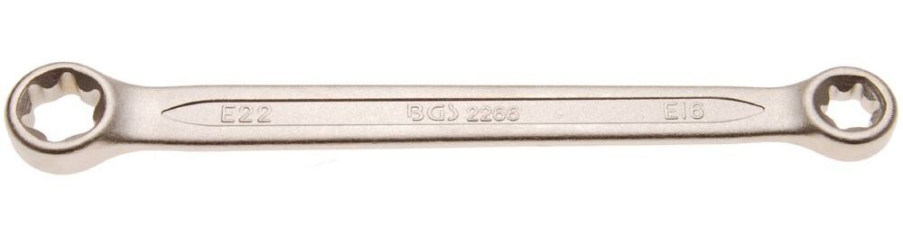 BGS Doppel Ringschlüssel E16 x E22 mit E-Profil-Ringköpfen Produktbild BGS Doppel Ringschlüssel E16 x E22 mit E-Profil-Ringköpfen