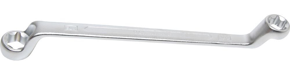 BGS Doppel Ringschlüssel E20 x E24 mit E-Profil-Ringköpfen gekröpft