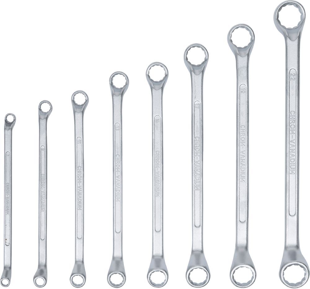 BGS Doppel Ringschlüssel Satz 6 x 7 - 20 x 22 mm 8 teilig gekröpft Produktbild BGS Doppel Ringschlüssel Satz 6 x 7 - 20 x 22 mm 8 teilig gekröpft bild 2