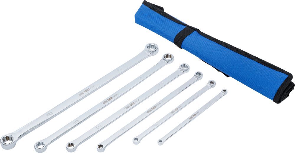 BGS Doppel Ringschlüssel Satz E6 x E7 - E2 6 teilig mit E-Profil-Ringköpfen