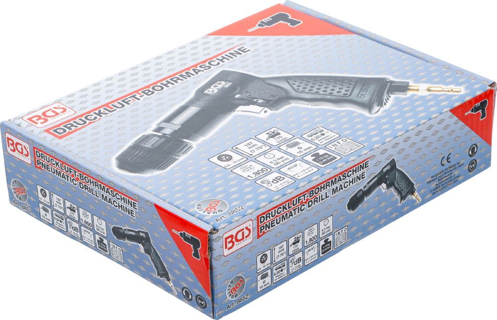 BGS Druckluft Bohrmaschine 6,3 bar 10 mm Bohrfutter Produktbild BGS Druckluft Bohrmaschine 6,3 bar 10 mm Bohrfutter bild 4