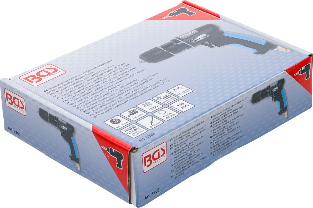 BGS Druckluft Bohrmaschine 6,2 bar 2200 U/min 10 mm Schnellspannfutter Produktbild BGS Druckluft Bohrmaschine 6,2 bar 2200 U/min 10 mm Schnellspannfutter bild 6