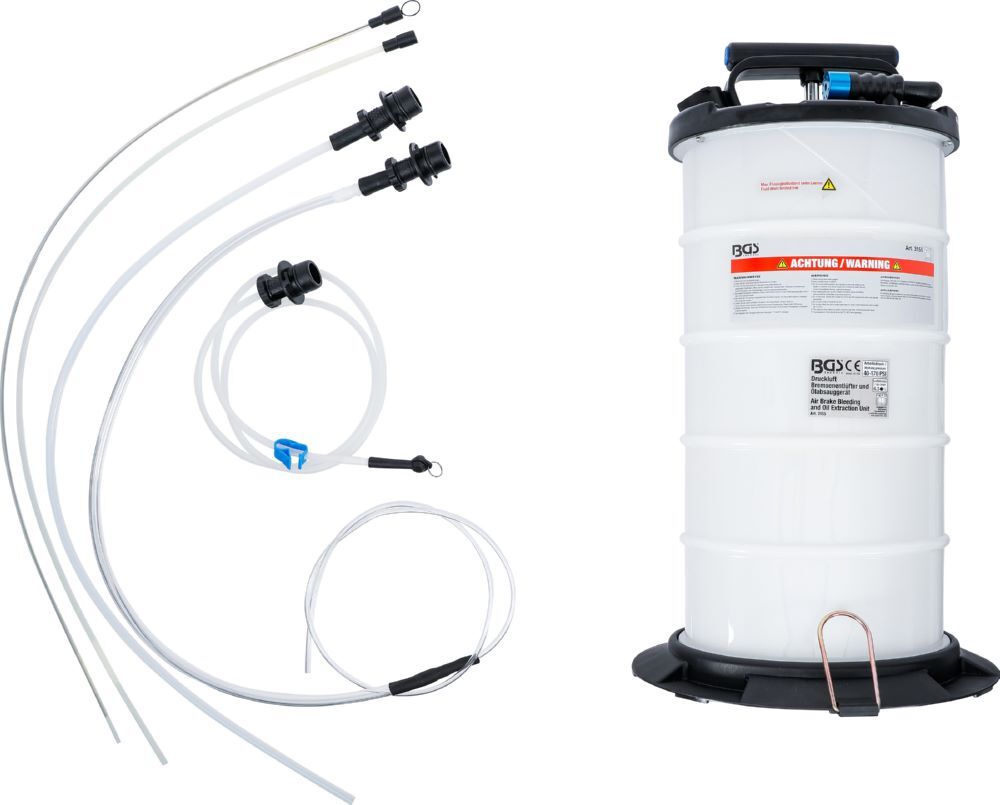 BGS Druckluft Bremsenentlüfter und Ölabsauggerät pneumatisch und manuell Produktbild BGS Druckluft Bremsenentlüfter und Ölabsauggerät pneumatisch und manuell bild 3