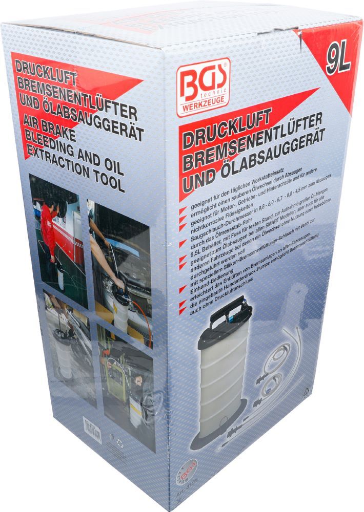 BGS Druckluft Bremsenentlüfter und Ölabsauggerät pneumatisch und manuell Produktbild BGS Druckluft Bremsenentlüfter und Ölabsauggerät pneumatisch und manuell bild 4