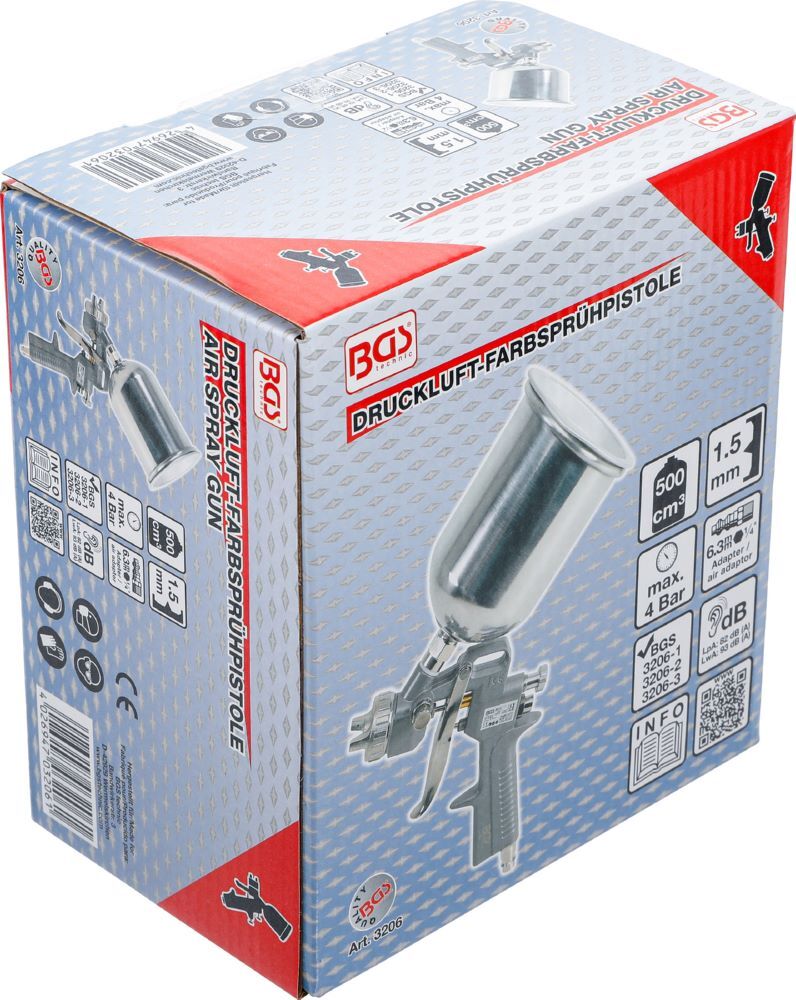 BGS Druckluft Farbsprühpistole 500 cm³ Produktbild BGS Druckluft Farbsprühpistole 500 cm³ bild 5