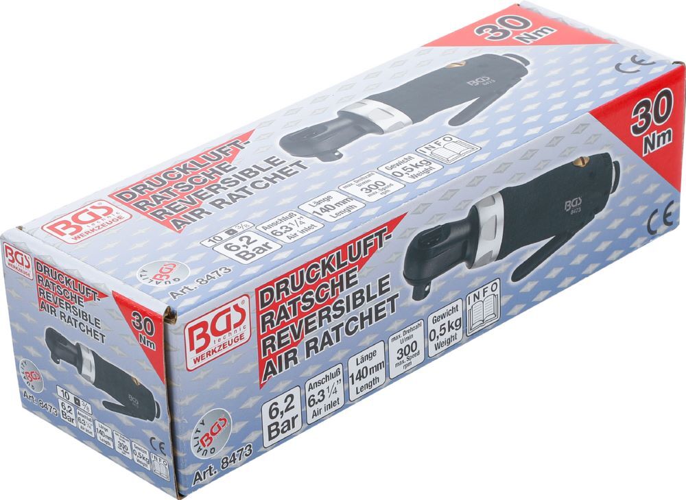 BGS Druckluft Ratschenschrauber 10 mm 3/8 Zoll 54 Nm extra kurz Produktbild BGS Druckluft Ratschenschrauber 10 mm 3/8 Zoll 54 Nm extra kurz bild 6