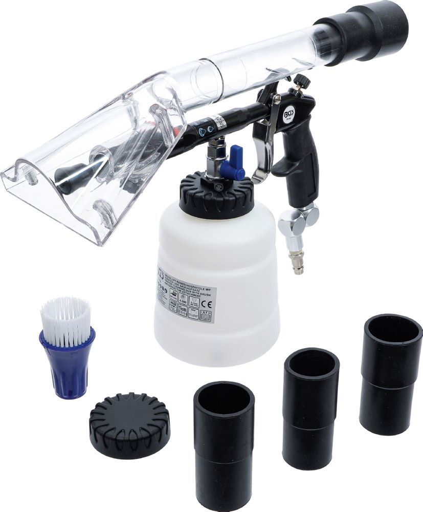 BGS Druckluft Reinigungspistole mit Bürsten und Saugaufsatz 7 teilig Produktbild BGS Druckluft Reinigungspistole mit Bürsten und Saugaufsatz 7 teilig