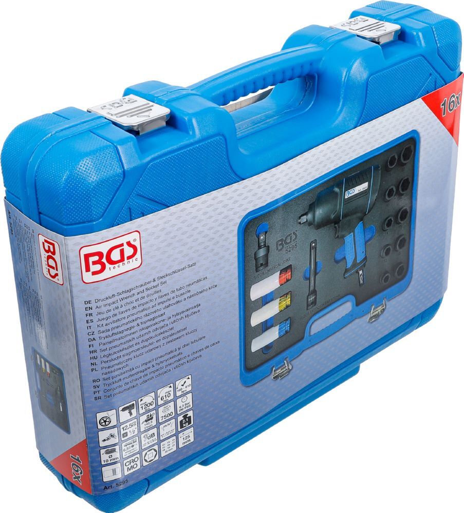 BGS Druckluft Schlagschrauber Satz 12,5 mm 1/2 Zoll 1200 N BGS Druckluft Schlagschrauber Satz 12,5 mm 1/2 Zoll 1200 N