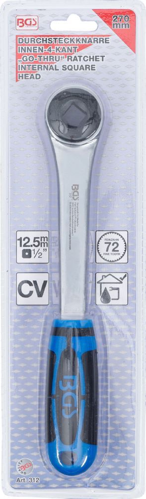 Produktbild Durchsteckknarre Abtrieb Innenvierkant 12,5 mm 1/2 Zoll bild 5