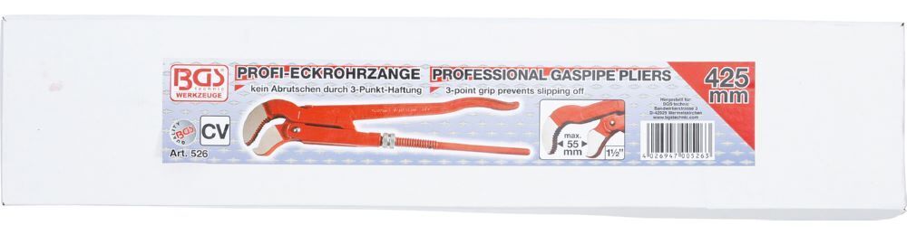 BGS Eckrohrzange 1,5 Zoll 3-Punkt-Haftung Produktbild BGS Eckrohrzange 1,5 Zoll 3-Punkt-Haftung bild 4