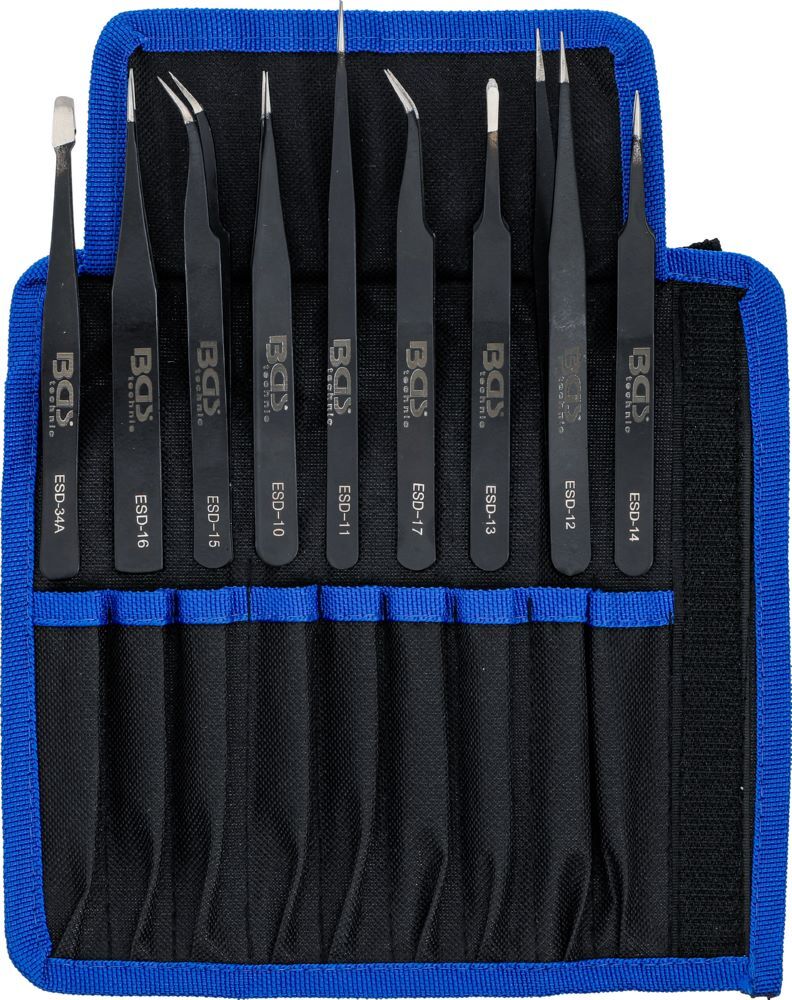 Produktbild Edelstahl Pinzetten Satz 9 teilig bild 2