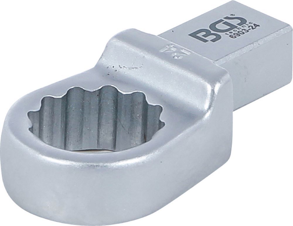 BGS Einsteck Ringschlüssel 24 mm Aufnahme 14 x 18 mm Produktbild BGS Einsteck Ringschlüssel 24 mm Aufnahme 14 x 18 mm