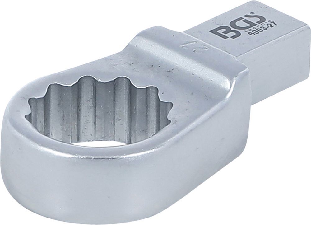 BGS Einsteck Ringschlüssel 27 mm Aufnahme 14 x 18 mm Produktbild BGS Einsteck Ringschlüssel 27 mm Aufnahme 14 x 18 mm