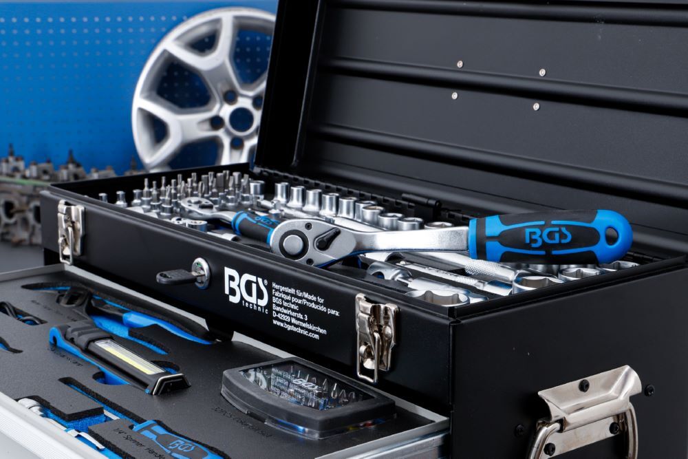 Produktbild Elektriker Metall Werkzeugkoffer 3 Schubladen mit 147 Werkzeugen bild 2