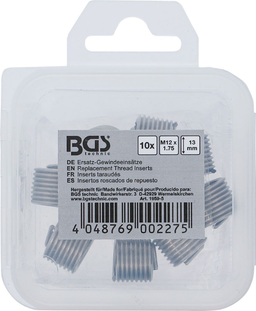 Produktbild Ersatz Gewindeeinsätze M12 x 1,75 10 teilig bild 3